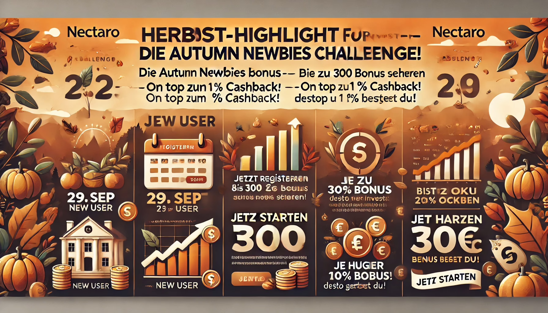 Nectaro 300 € Bonus + 1 % Cashback für neue P2P Anleger