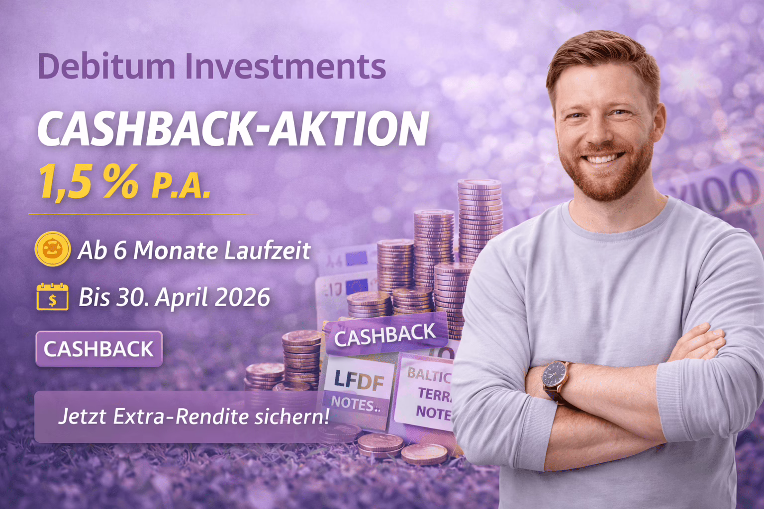 Debitum Investments neue Cashback-Aktion 2026