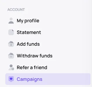 Nectaro Loyalty Level im Kundenkonto unter Campaigns finden