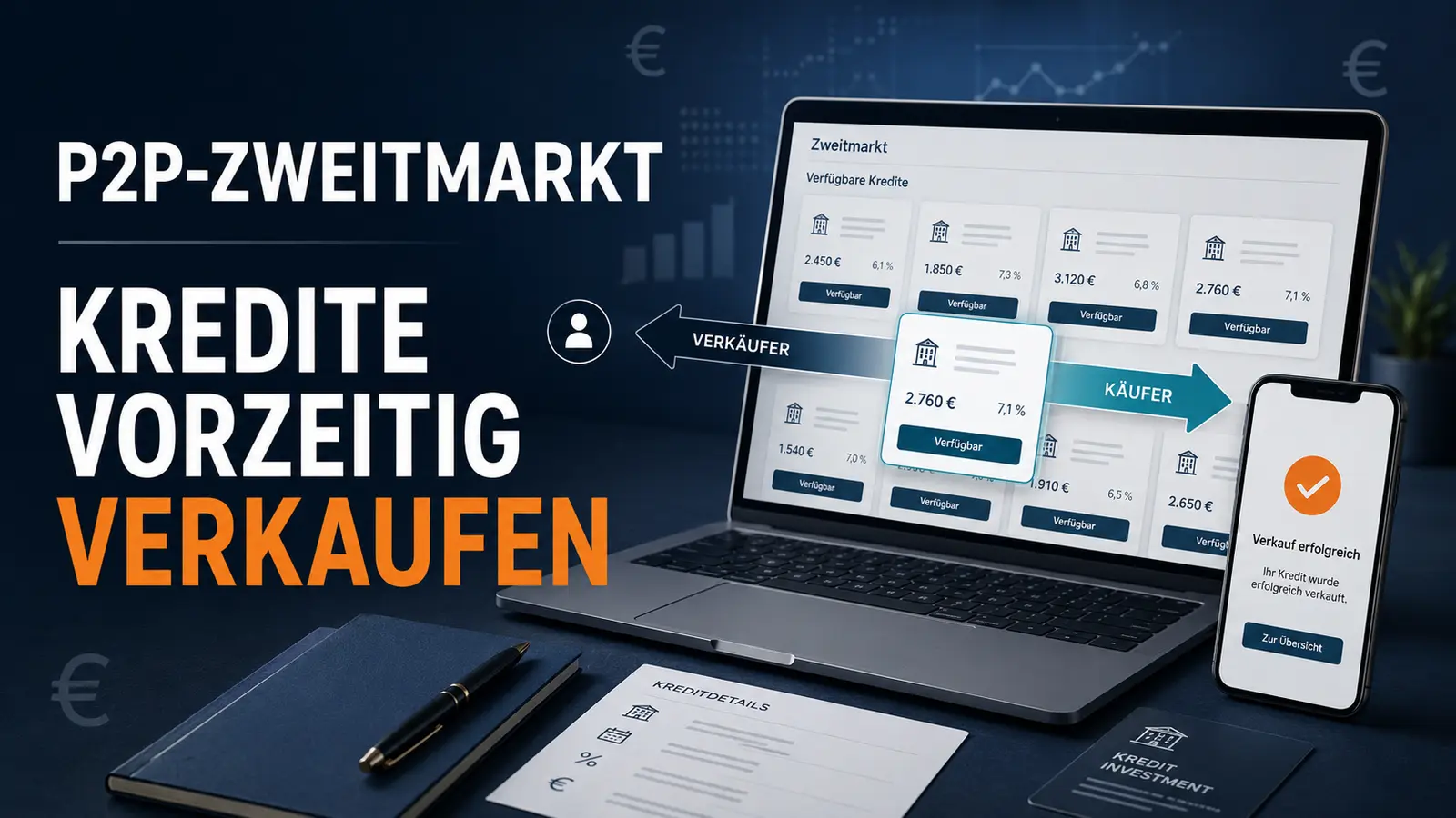 P2P-Zweitmarkt einfach erklärt – Kredite vorzeitig verkaufen
