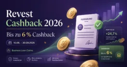 Revest Cashback 2026 mit bis zu 6 Prozent Cashback auf Business Loan Claims