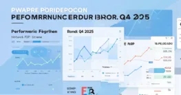 Grafik mit Finanzdiagrammen und Daten zur Darstellung eines Performance Reports einer P2P-Kreditplattform.