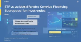 Grafik, die ETFs und Investmentfonds vergleicht, mit Fokus auf Kosten und Handelsflexibilität