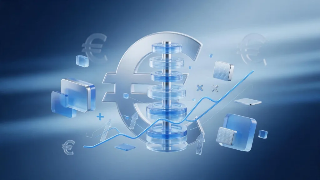 Financial performance charts and statistics for the LANDE P2P lending platform